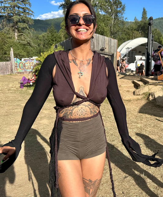Black Shrug, Fairy Sleeves, Wide Sleeve Shrug, Yoga top, Goddess Shrug Top, Festival top, Hippie top, Long Sleeve Shrug, Boho Crop Top